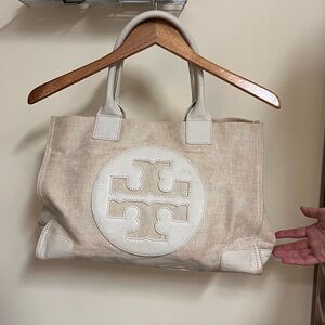 Tory Burch Linen Tote Bag